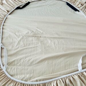 Fitted beige king  microfiber  bedding sheet